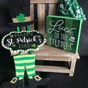 St. Patrick’s day decor for tiered trays, etc